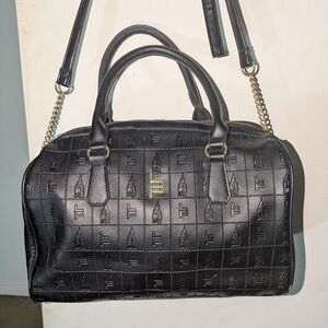 Authentic London Fog Black Leather Handbag Now Only $55